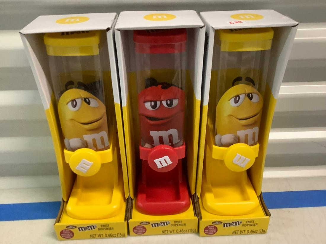 Lot of M&M's Twist Dispensers: Lot of M&M's Twist Dispensers