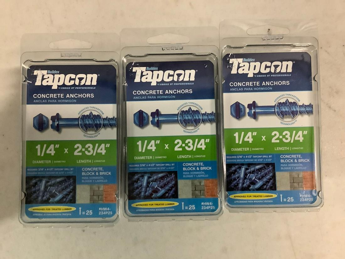 Lot of Tapcon Screws: Lot of Tapcon Screws