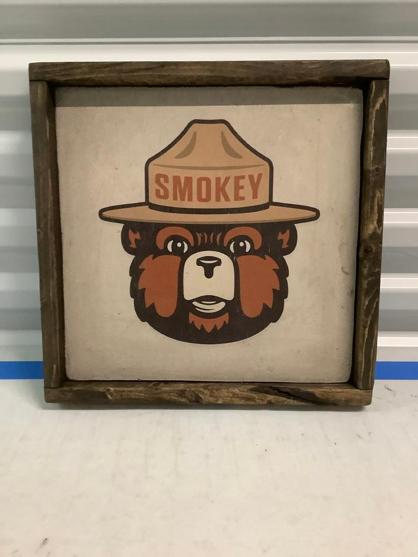 Smokey the bear wooden sign 14x14 (1 of 1)