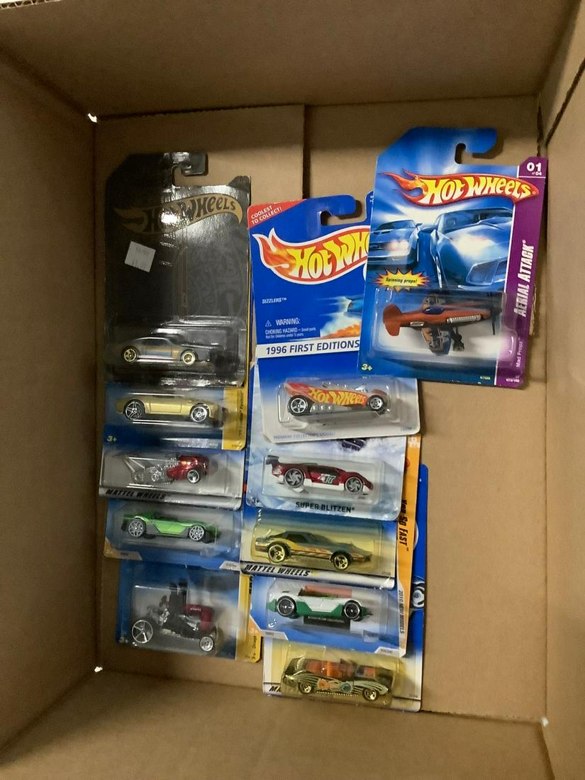 Box of First Edition Hot Wheels and Others: Box of First Edition Hot Wheels and Others