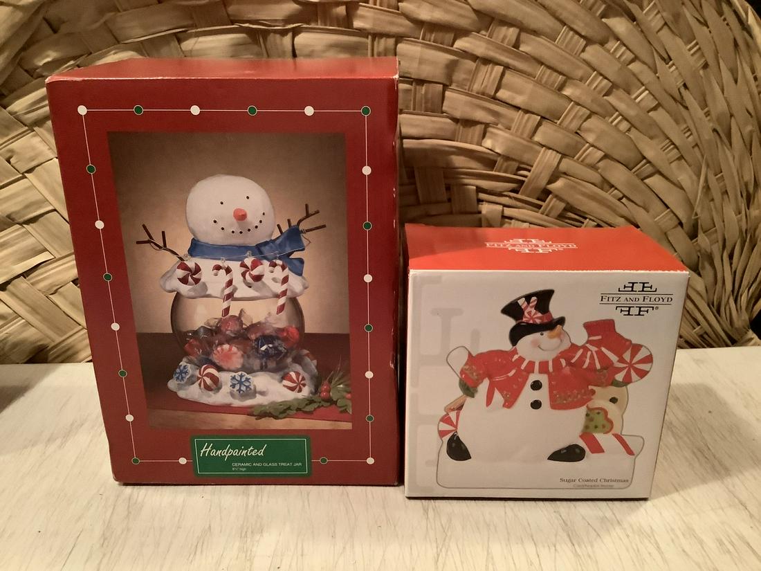 Fitz & Floyd and Hand Painted Treat Jar NIB: Fitz & Floyd and Hand Painted Treat Jar NIB