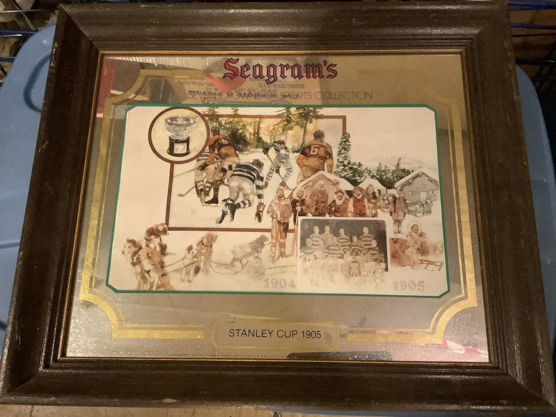 Seagram's Stanley Cup 1905 Bar Mirror 20"x 17"0 (1 of 1)