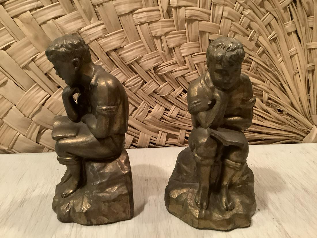 Thinking Boy Bookends 8" tall: Thinking Boy Bookends 8" tall