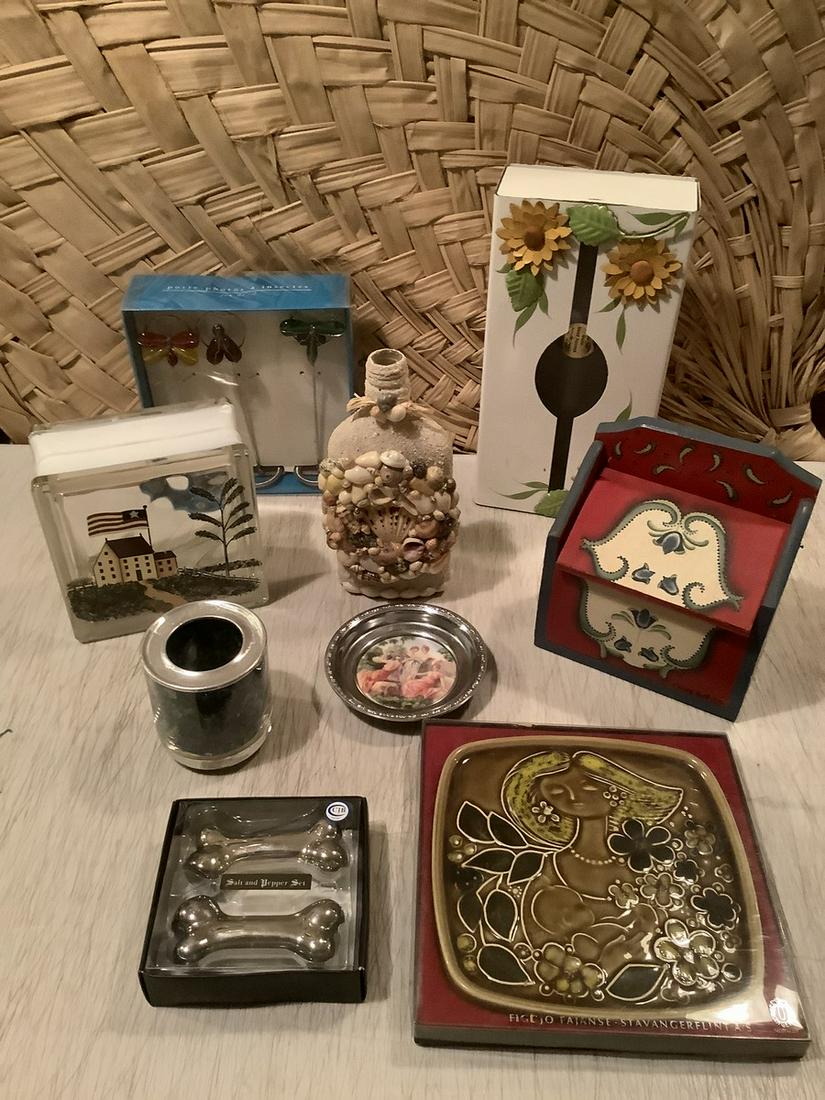 Large lot of hand painted and new in the box items: Large lot of hand painted and new in the box items