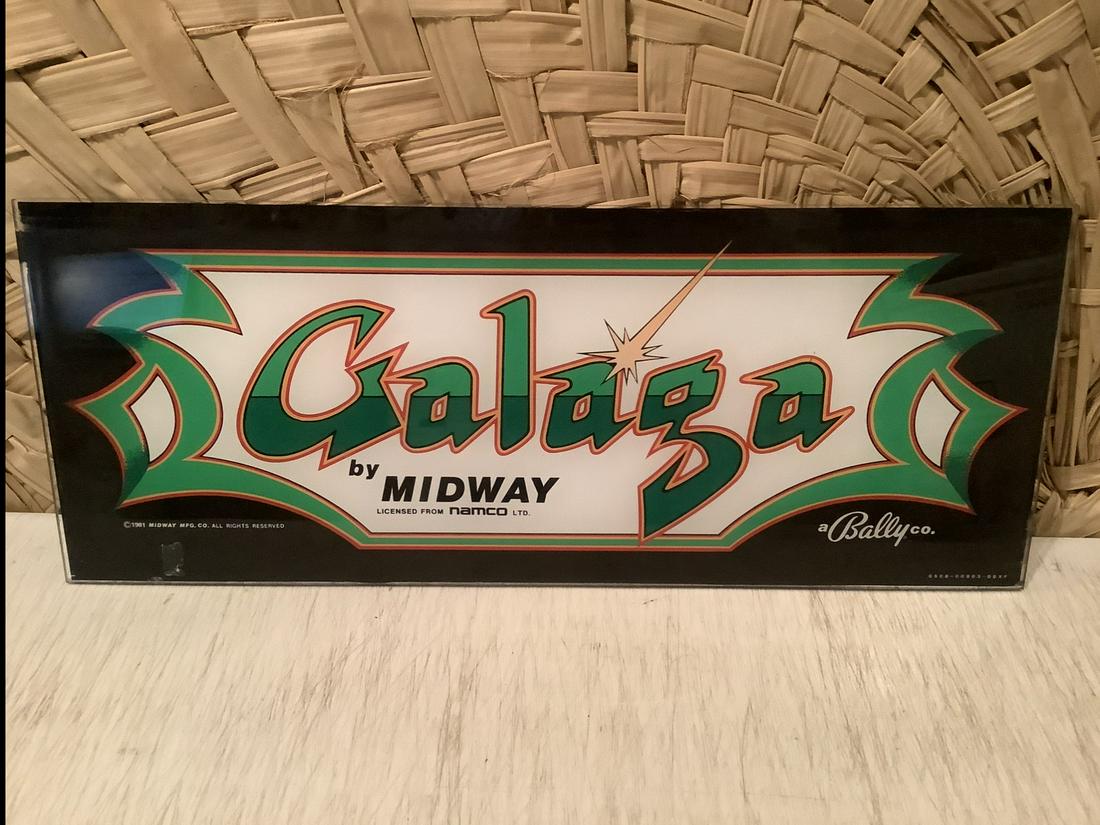 1981 Galaga Video Game Sign 23"x9" (1 of 1)