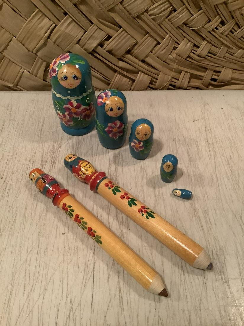 Russian Nesting Doll & Oversized Pencils: Russian Nesting Doll & Oversized Pencils