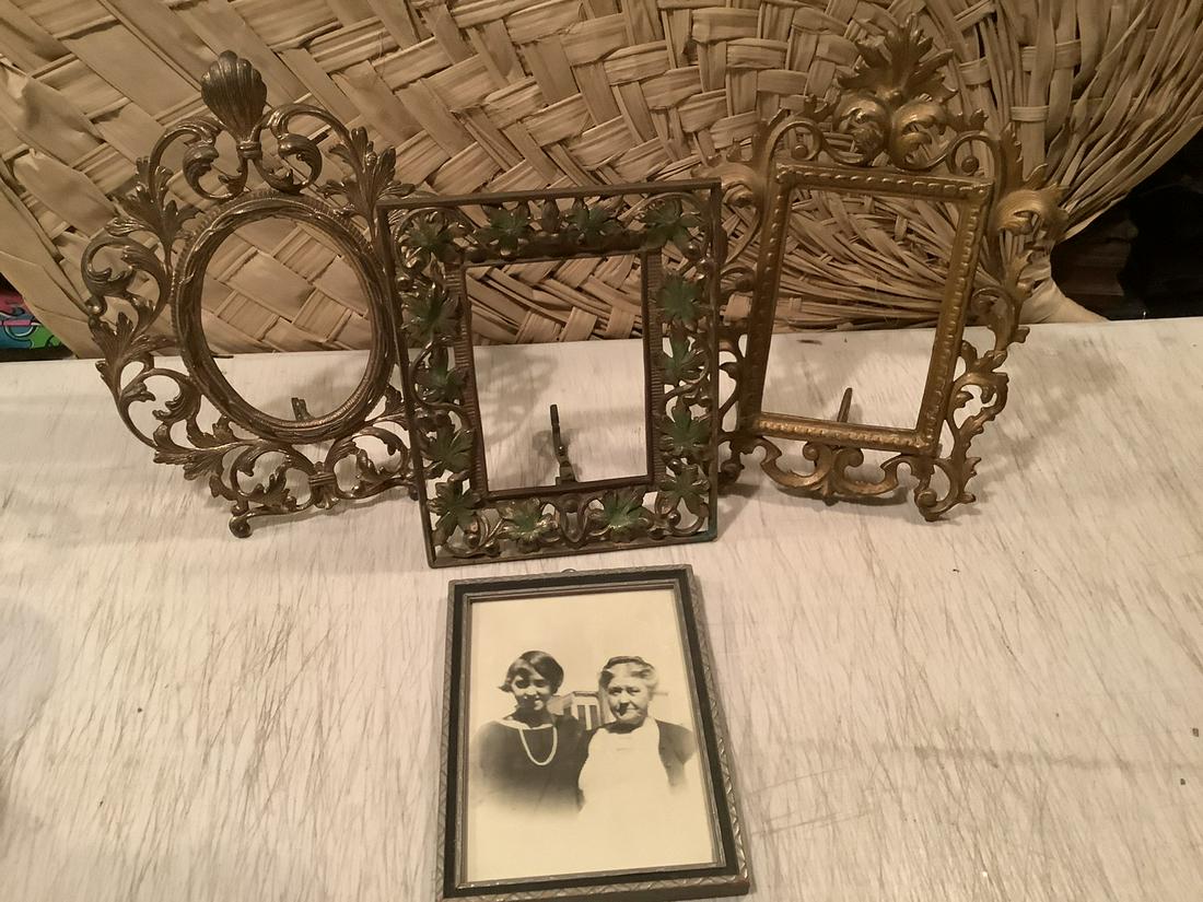 Antique Swing Arm Picture Frames and Framed Black & (1 of 1)