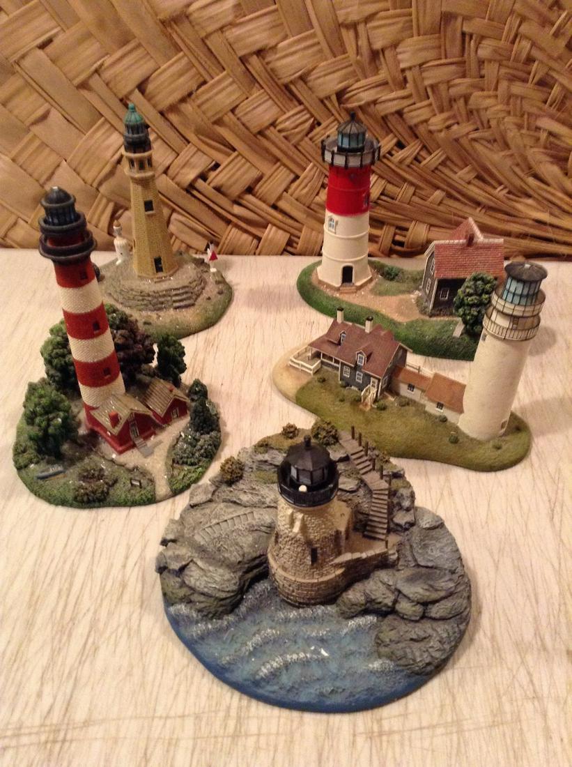 Large lot of Danbury Mint Lighthouses (1 of 1)