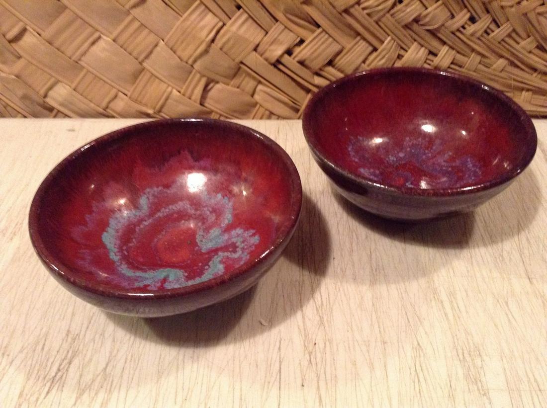 Two Signed Pottery Bowls 6.75" across (1 of 1)