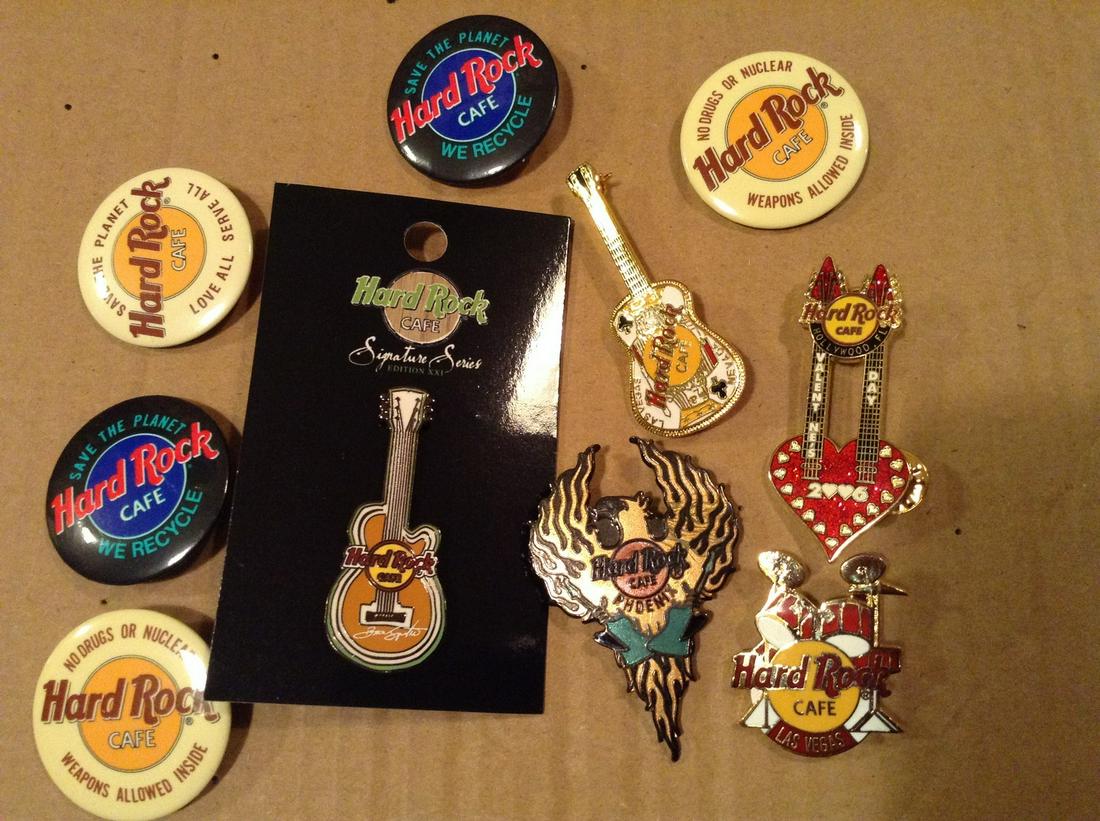 Large lot of vintage Hard Rock Pins (1 of 1)