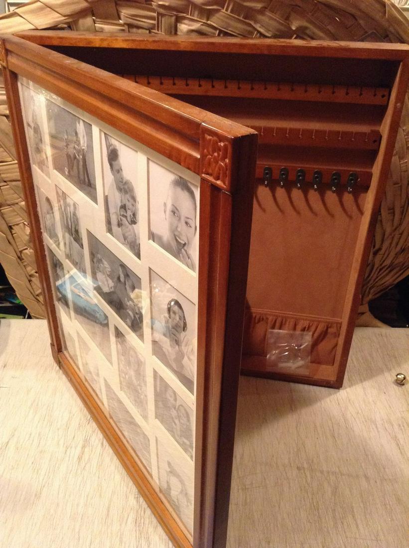 Wood wall hanging jewelry box picture frame 23"21.5"x3" (1 of 1)