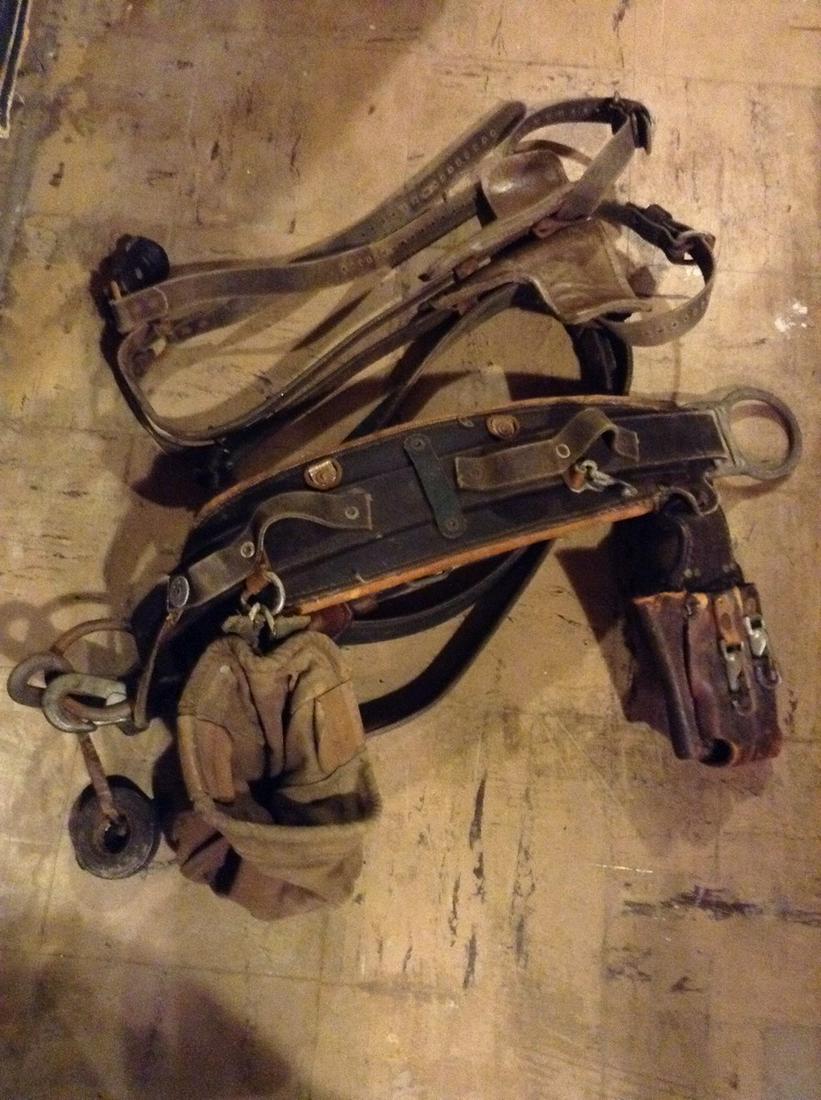 Vintage Lineman Belt and equipment: Vintage Lineman Belt and equipment