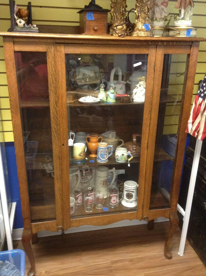 Early Tiger Oak Cabinet 60inchx42inchx15inch No (1 of 1)