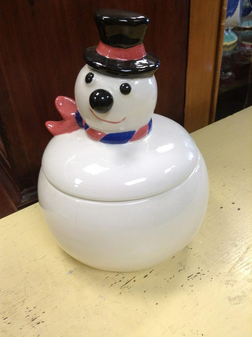 Snowman Cookie Jar  9" tall (1 of 1)