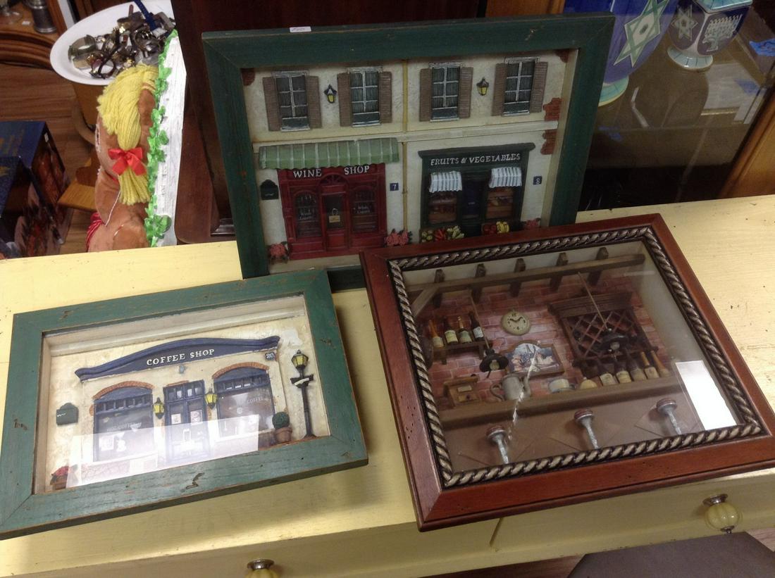 lot of shadowbox  wall hangings (1 of 1)