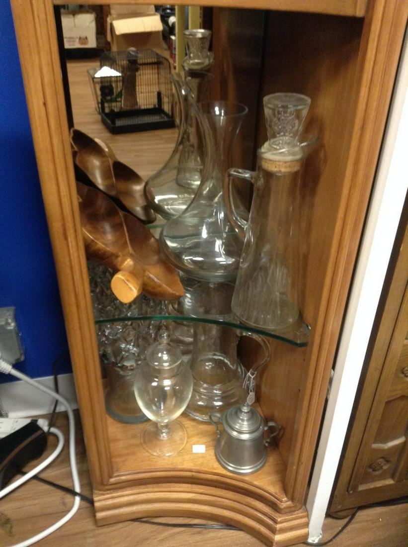 2 shelves of glassware and wood serving tray (1 of 1)