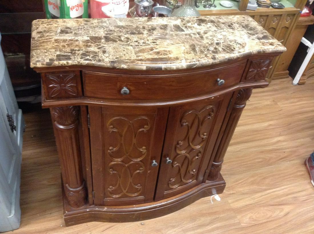 Marble Top Bar Cabinet 32"x35"x12" (1 of 1)