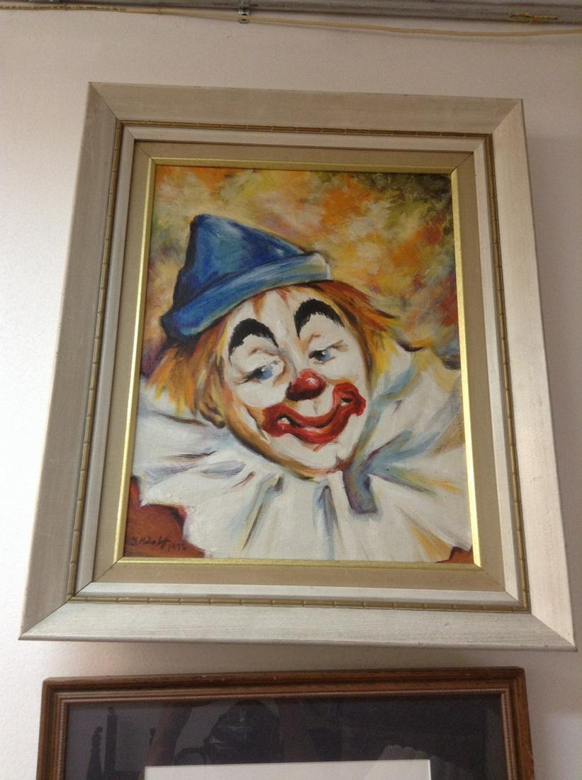 Signed Original Clown Painting 24"x20" (1 of 1)