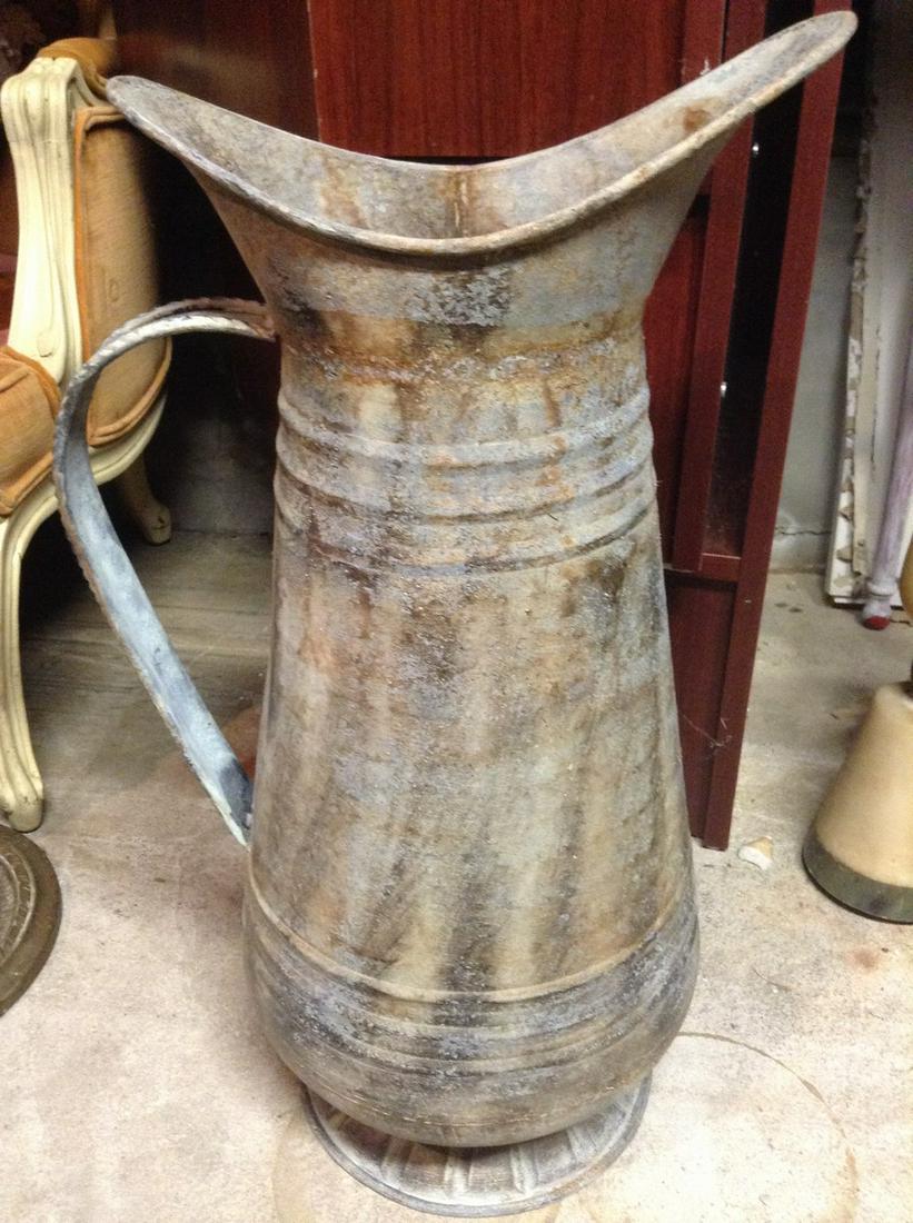 LARGE GALVANIZED PITCHER 23TALL (1 of 1)