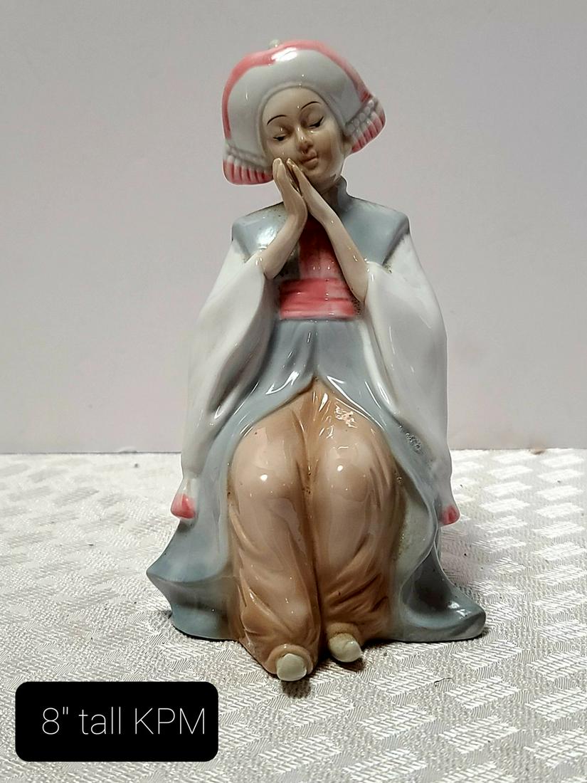 Porcelain KPM Asian Woman Figurine: Porcelain KPM Asian Woman Figurine