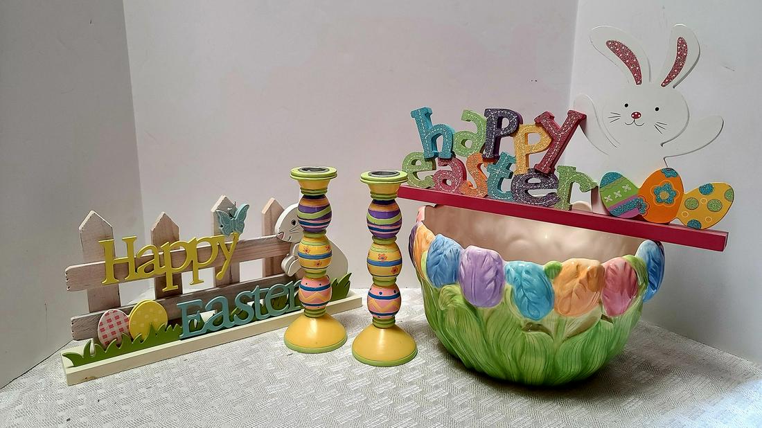 Easter Items Incl Tulip Bowl: Easter Items Incl Tulip Bowl