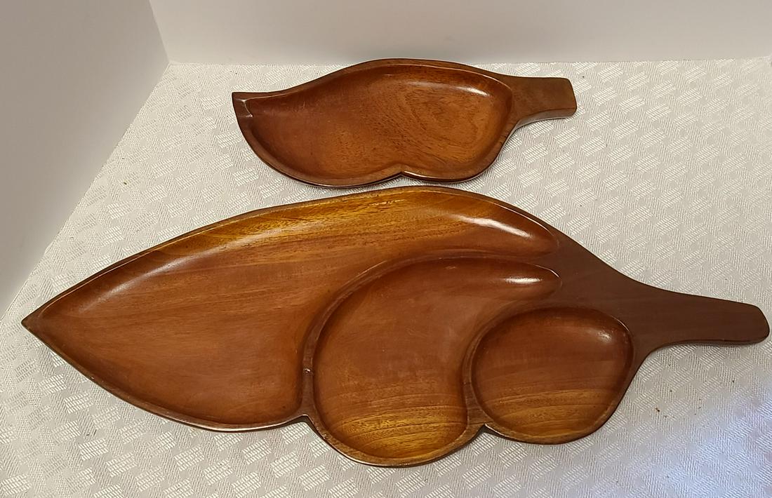 Micentury Acacia Wood MonkeyPod Trays (1 of 1)