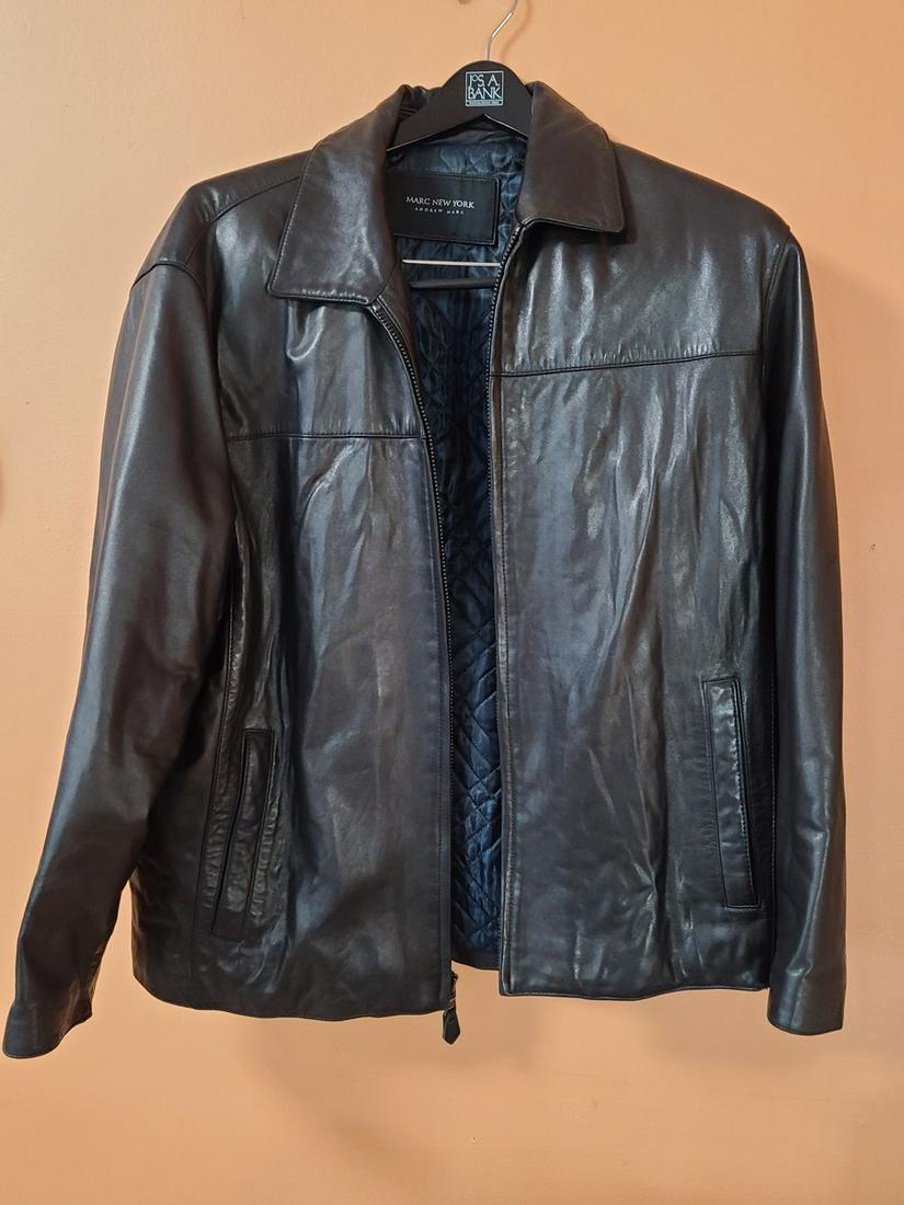 Like New Andrew Marc New York Men's Leather Jacket XL (1 of 1)