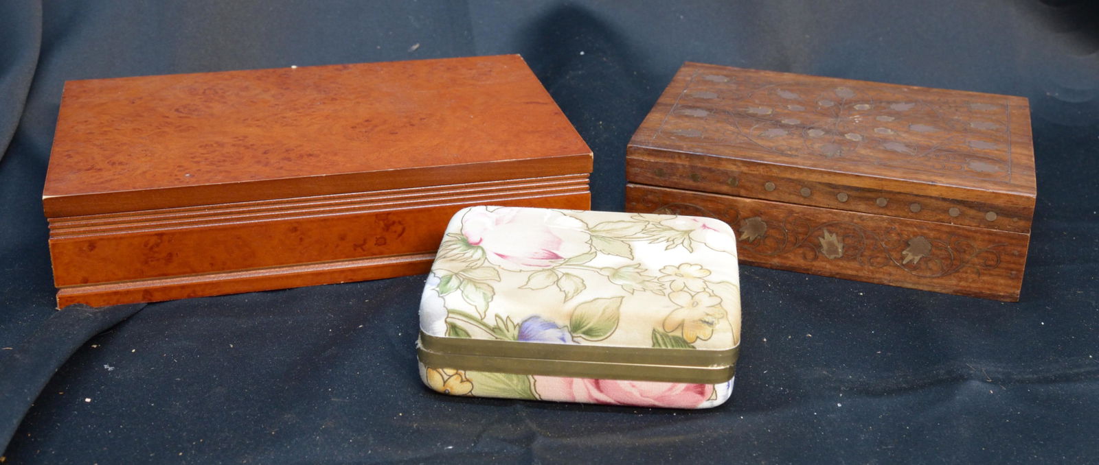 3 Jewelry Boxes with Assorted Jewelry and Buttons (1 of 2)