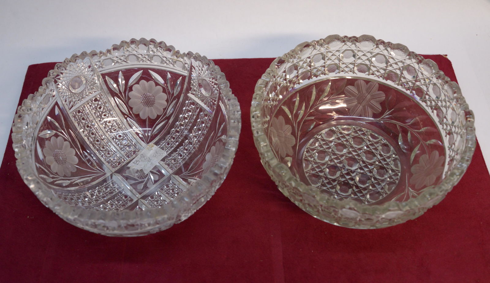 Two Beautiful Cut Crystal Bowls 9" Wide (1 of 1)