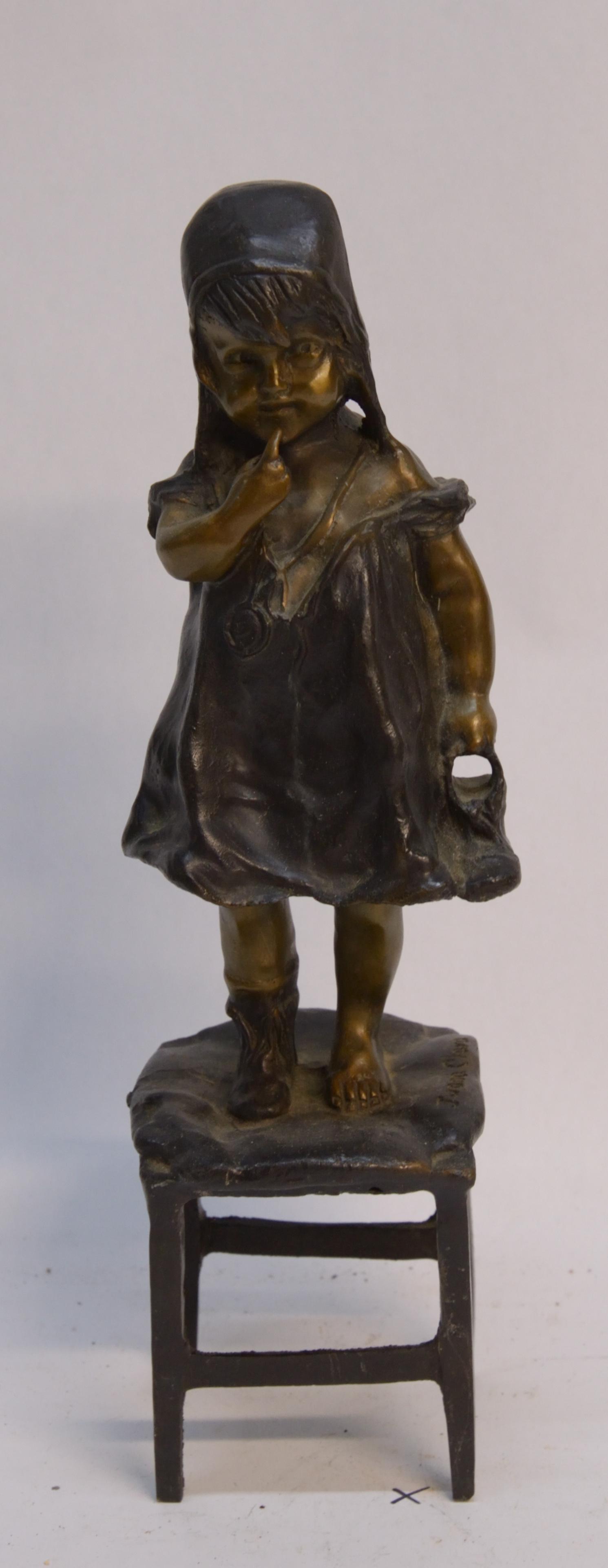 Signed Bronze Statue 11.75" Tall (1 of 2)