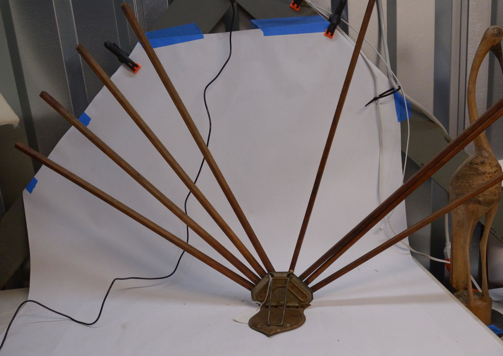 Wall mounted wooden folding drying rack (1 of 1)