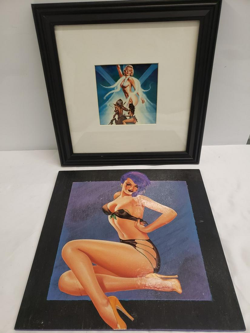 Lot of 2 Fantasy framed artwork (1 of 1)