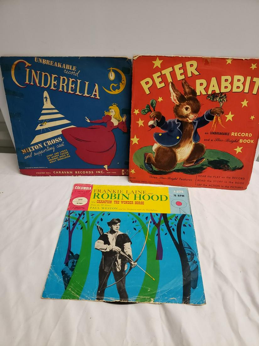 Lot of vintage 33 records - Peter Rabbit, Robin Hood, (1 of 1)