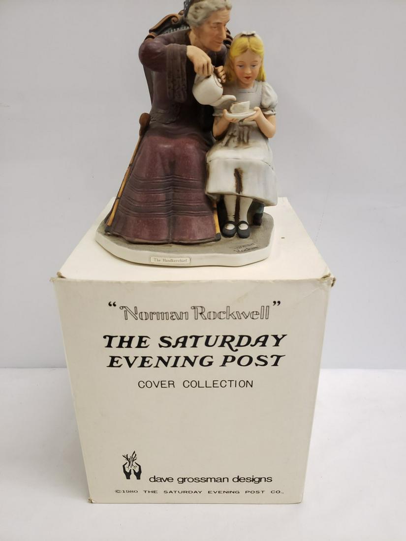 Norman Rockwell bone china statue with original box: Norman Rockwell bone china statue with original box