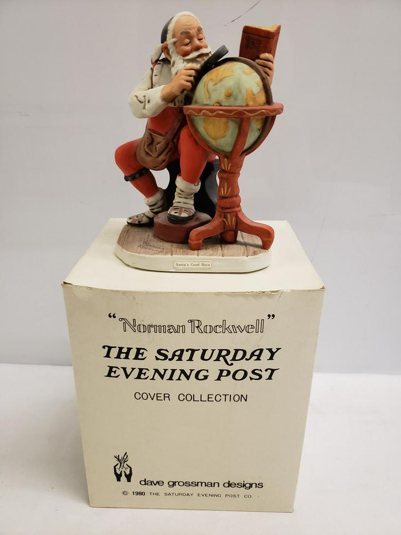 Norman Rockwell bone china statue with original box: Norman Rockwell bone china statue with original box