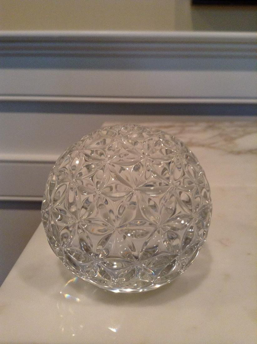Signed Waterford Crystal Times Square ball 3" tall: Signed Waterford Crystal Times Square ball 3" tall