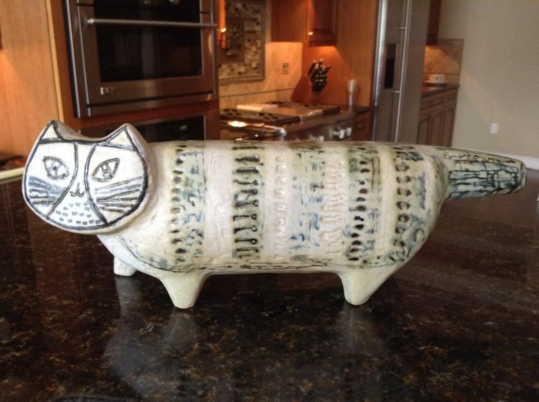 Pottery Art Cat 13.5" long (1 of 1)