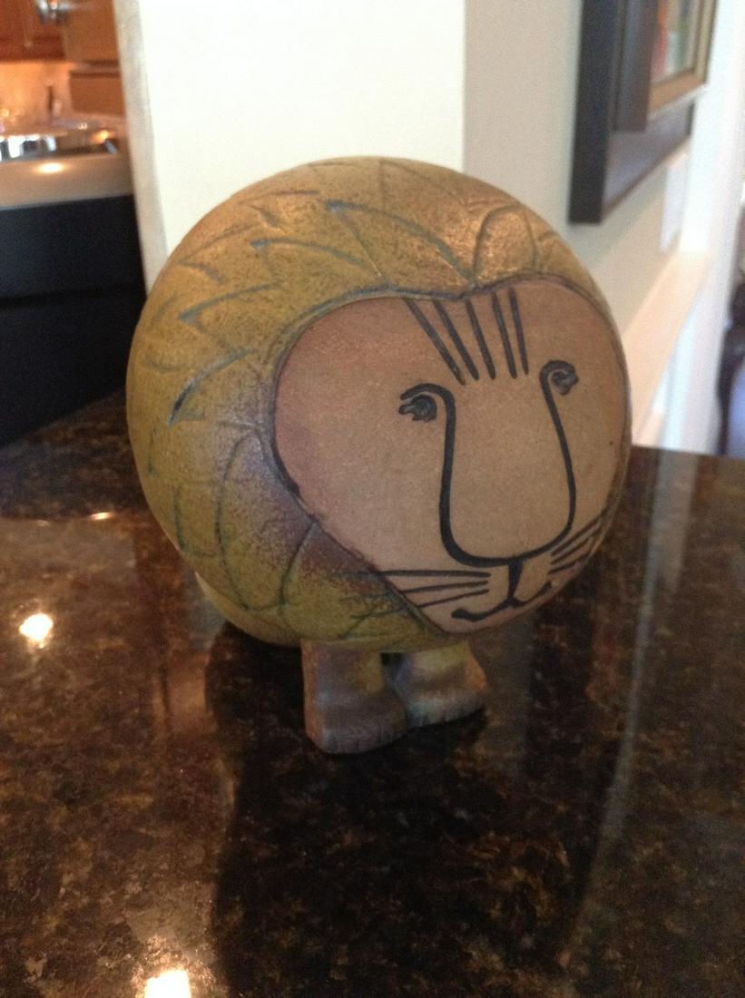 Ceramic Lion Signed Gustavsberg Sweden 5.5" tall (1 of 1)