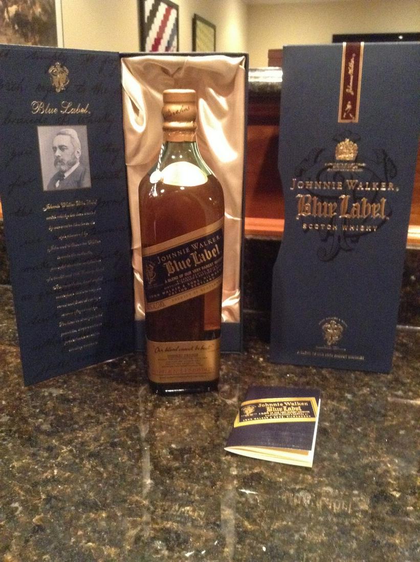 Johnnie Walker Blue Label Scotch Sealed with the Box (1 of 1)