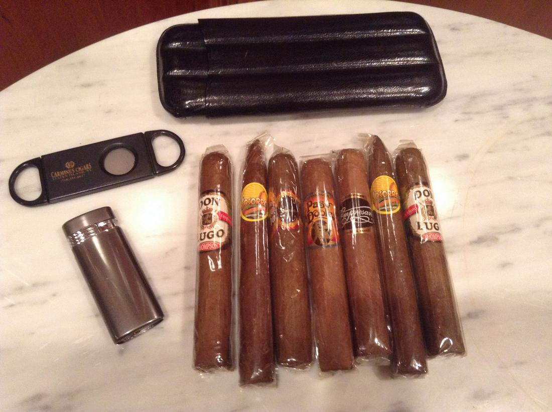 Lot of Cigars, Made in Spain Cigar Holder, lighter and (1 of 1)