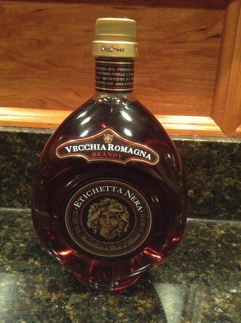 Vecchia Romagna Brandy Sealed 75cl: Any contents in bottle is Free; You are bidding on the bottle & unbroken tax stamp