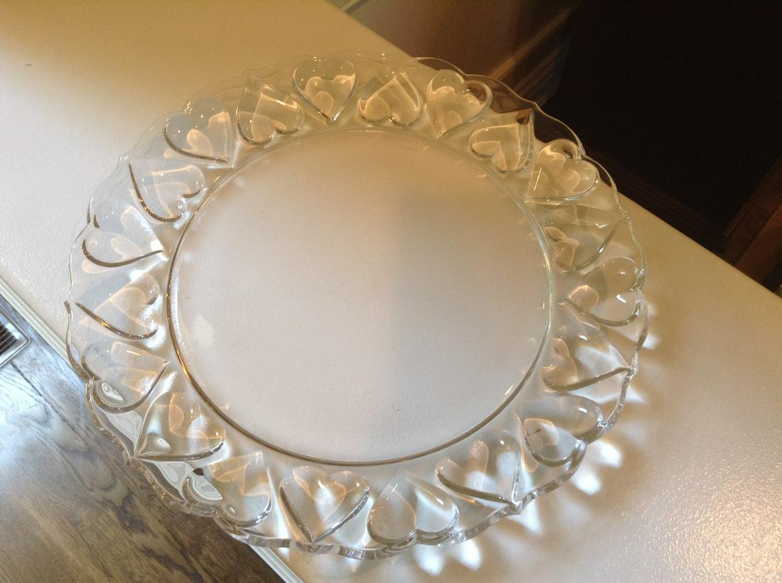 Signed Tiffany & Co. Heart rimmed Serving Plate 12" (1 of 1)