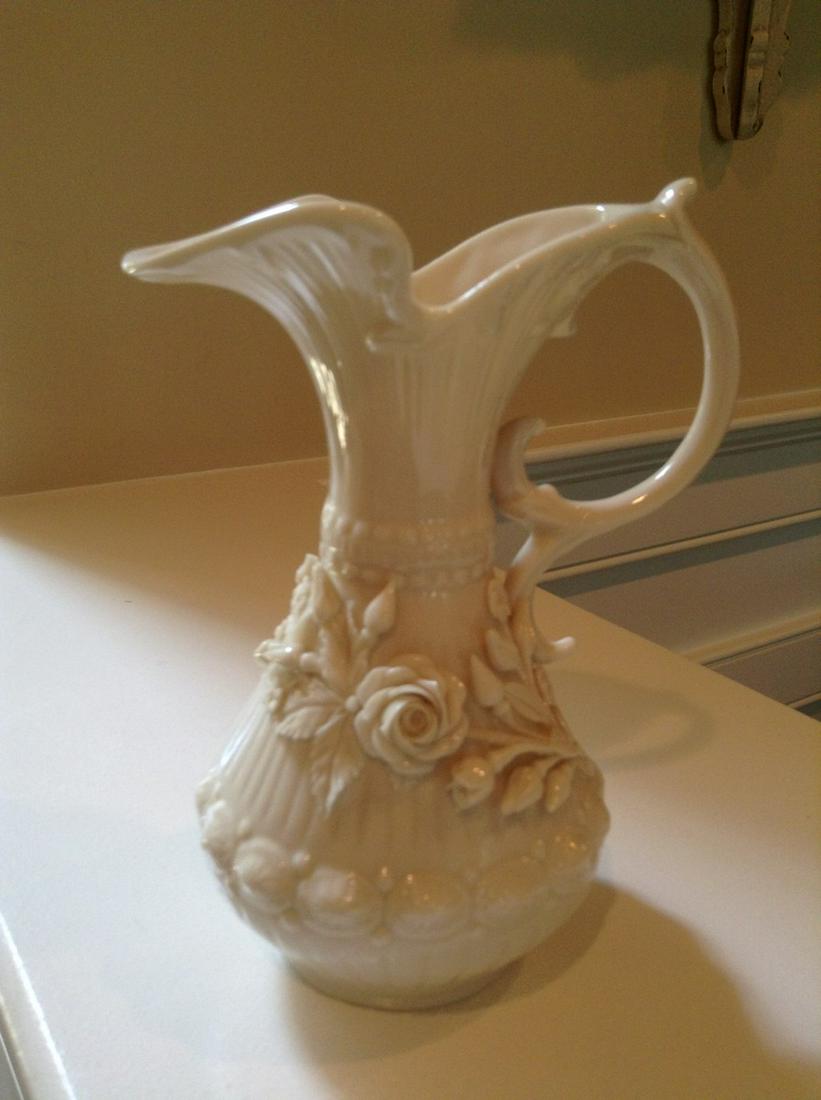 Belleek Pitcher 7.5" tall (1 of 1)