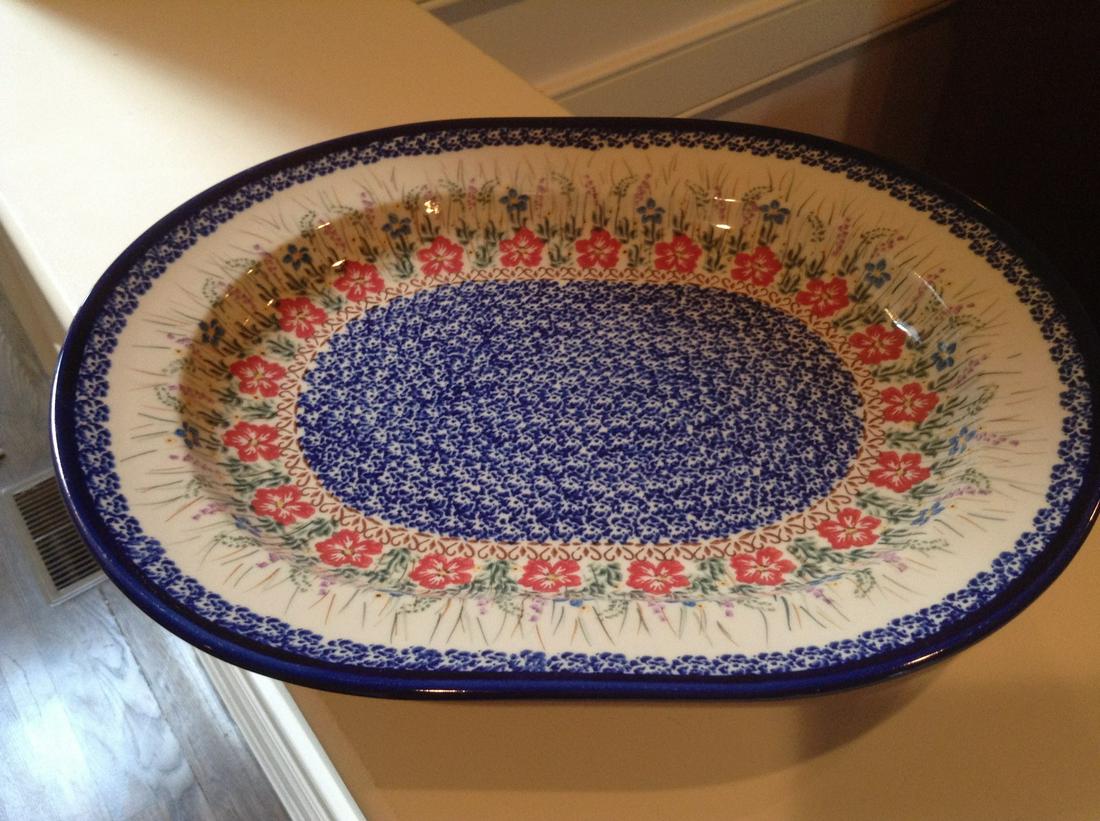 Kalich Polish Pottery Serving Tray 14.5" (1 of 1)
