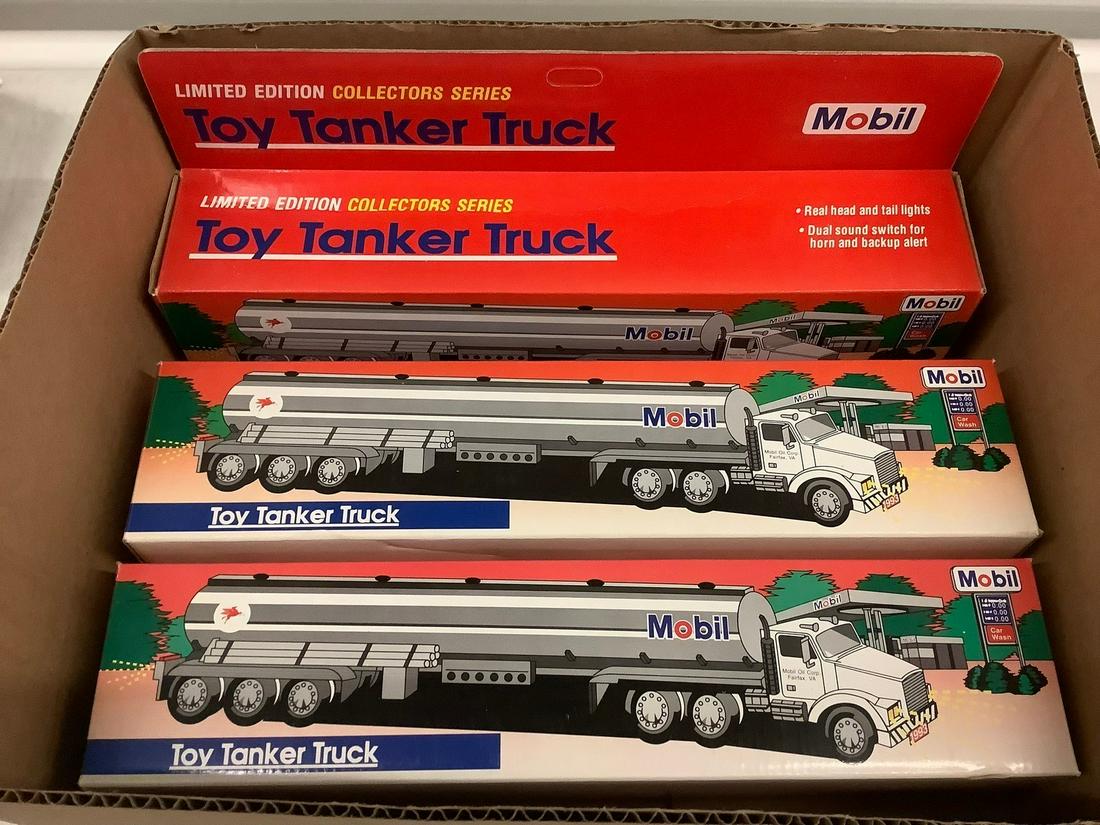 Lot of 3 mobil toy tanker trucks: Lot of 3 mobil toy tanker trucks