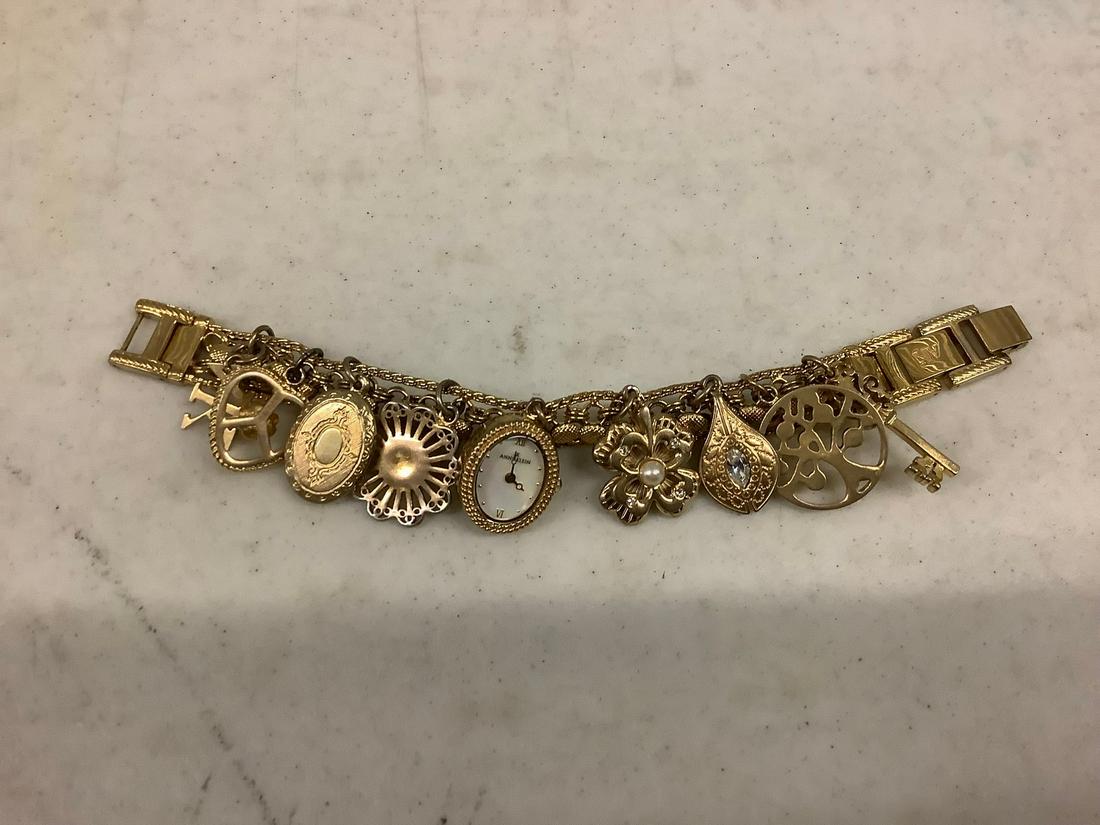 Anne Klein charm bracelet watch (1 of 1)