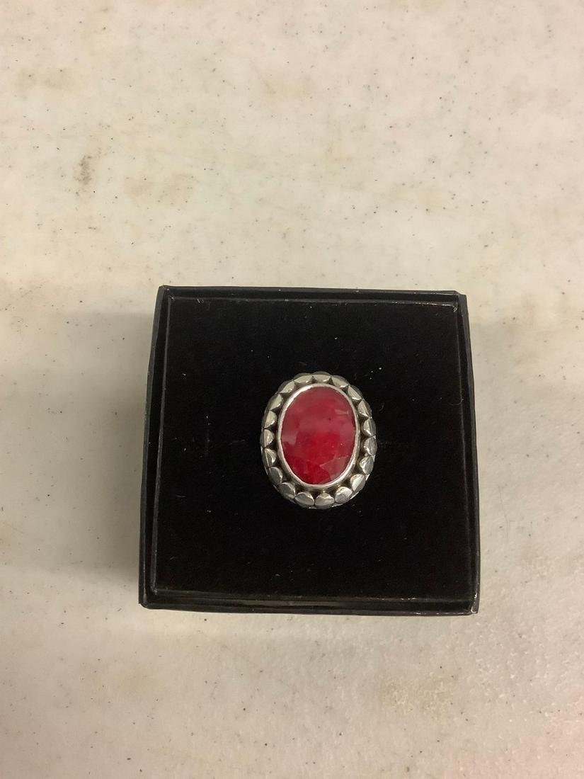 sterling ruby stone ring: sterling ruby stone ring