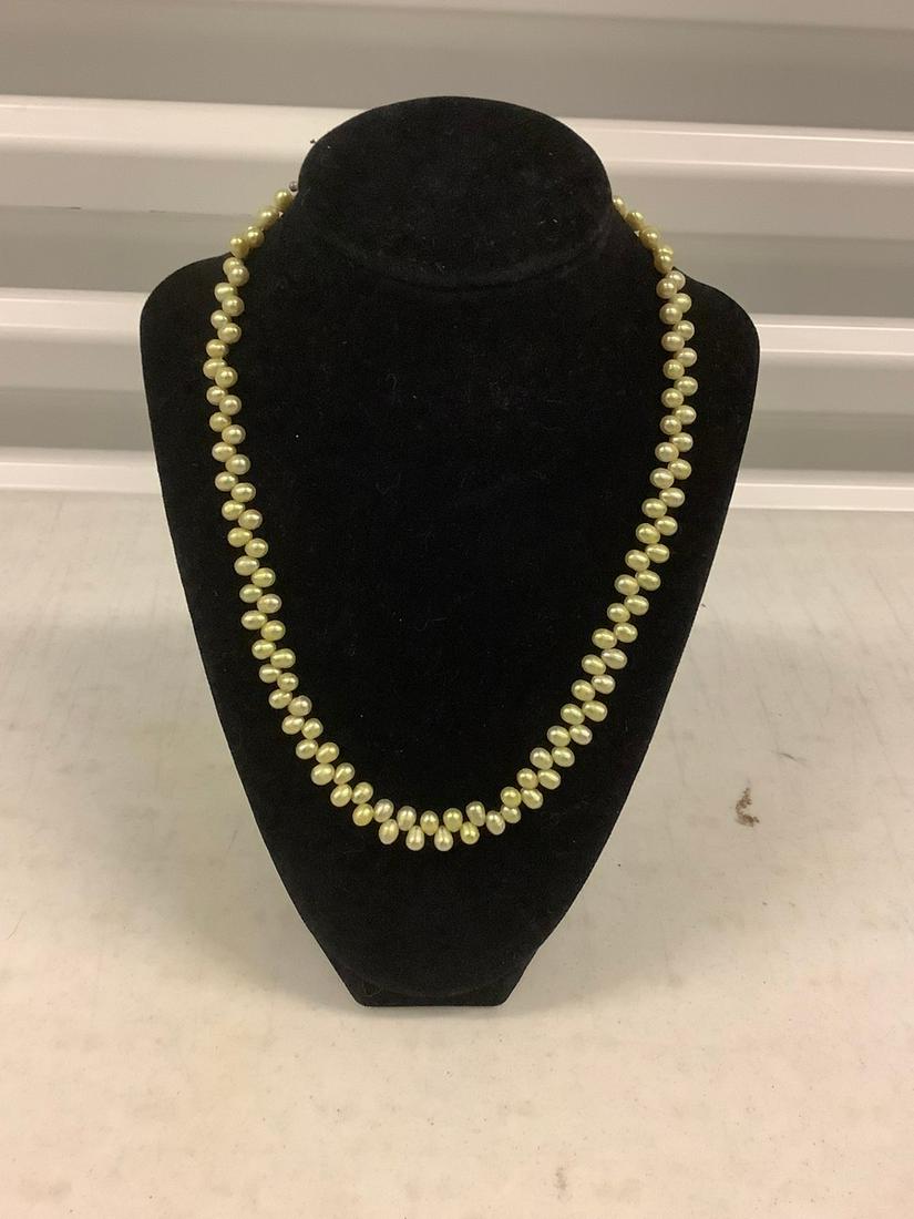Cultured Pearls with Ornate sterling clasp: Cultured Pearls with Ornate sterling clasp
