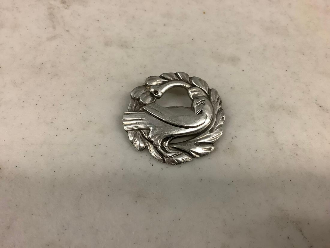 Mid century sterling bird pin: Mid century sterling bird pin