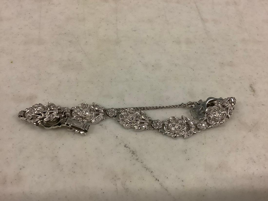 vintage sterling marcasite bracelet (1 of 1)